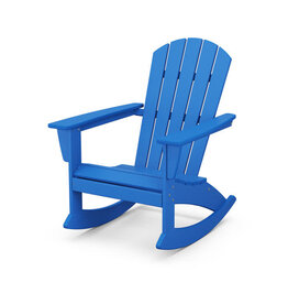 Polywood ADR410PB Nautical Adirondack Rocking Chair Pacific Blue