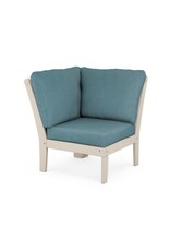 Polywood 4504SA Braxton Modular Corner Chair Sand/Ocean Teal 161127