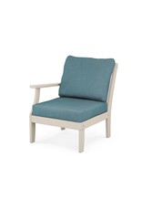 Polywood 4501LAFSA Braxton Modular Left Arm Chair Sand/Ocean Teal 161127