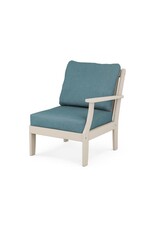 Polywood 4501RAFSA Braxton Modular Right Arm Chair Sand/Ocean Teal 161127