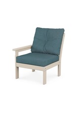 Polywood GN2301LAFSA Vineyard Modular Left Arm Chair in Sand/Ocean Teal