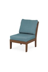 Polywood 4501CTE Braxton Modular Armless Chair Teak/Ocean Teal 161127