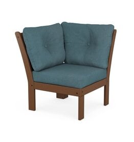 Polywood GN2304TE Vineyard Modular Corner in Teak/Ocean Teal 162711