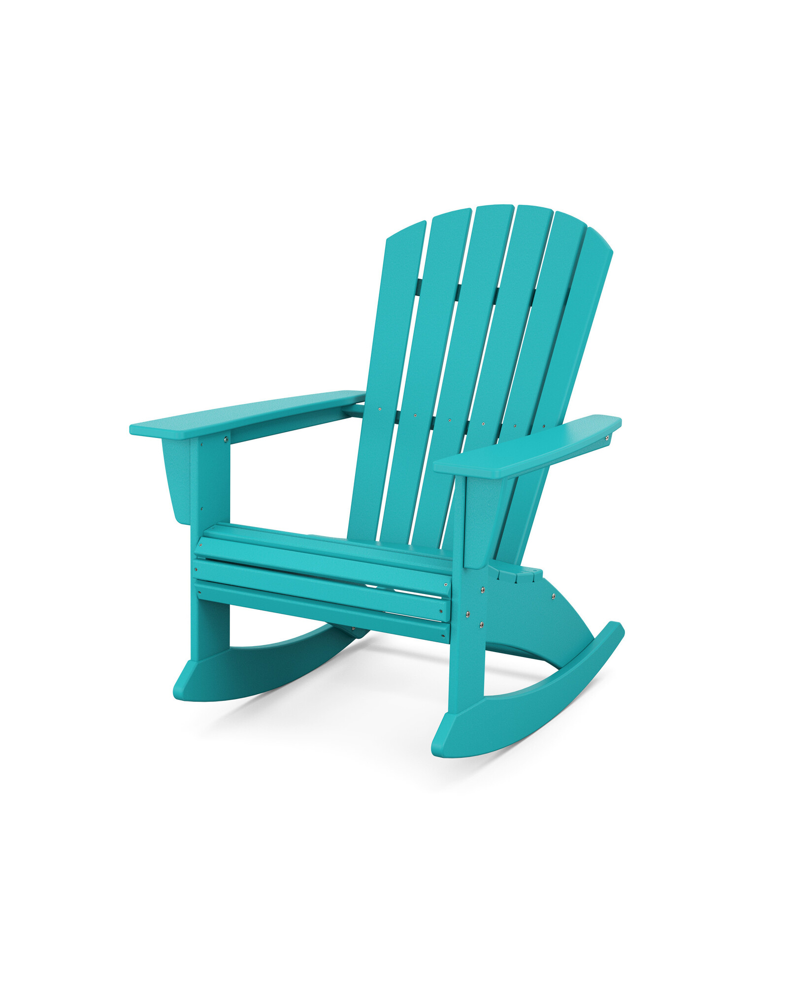 Polywood ADR610AR Nautical Curveback Adirondack Rocking Chair Aruba