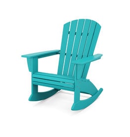 Polywood ADR610AR Nautical Curveback Adirondack Rocking Chair Aruba