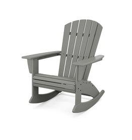 Polywood ADR610GY Nautical Curveback Adirondack Rocking Chair Slate Grey