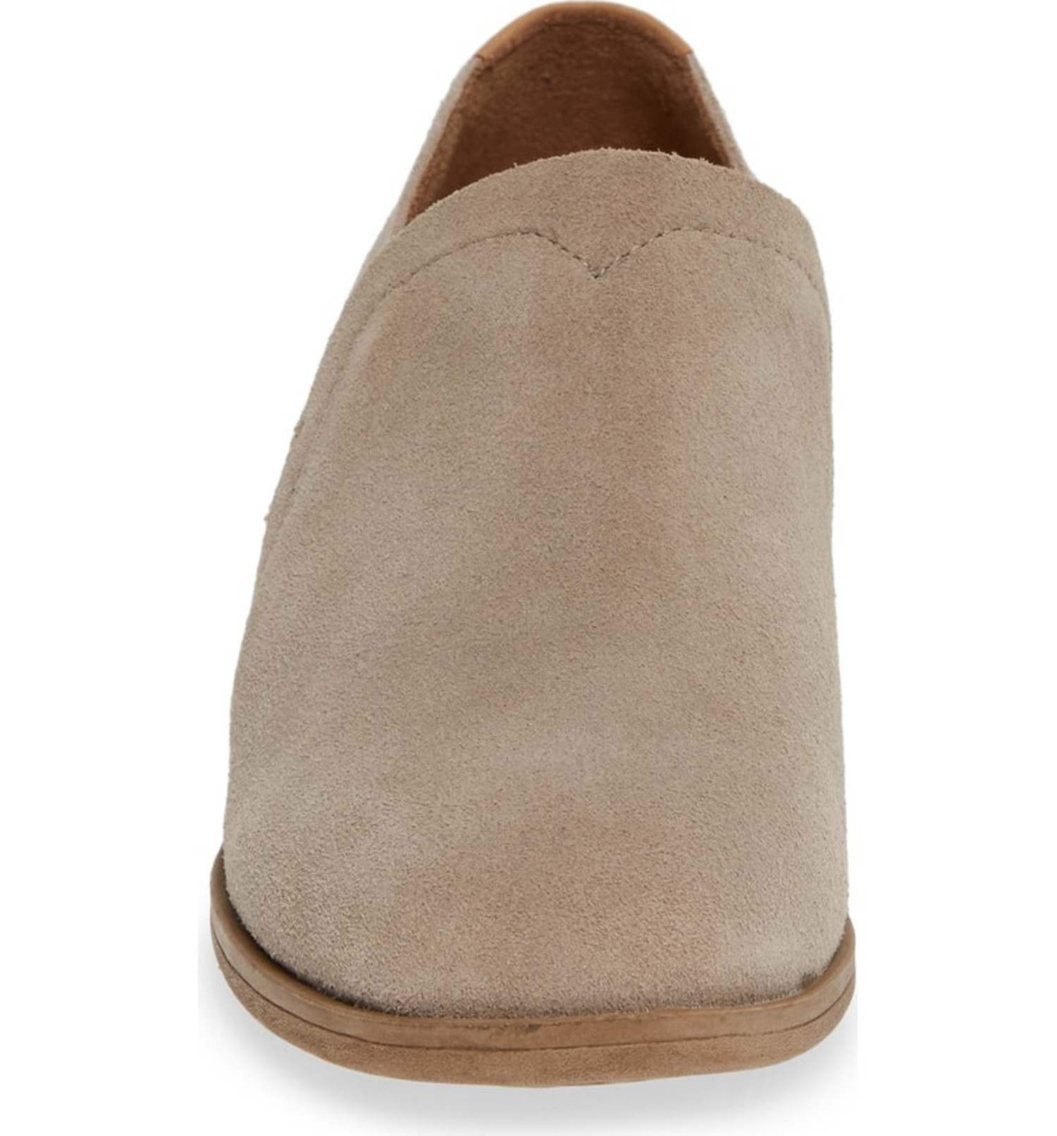 toms shaye booties in desert taupe suede