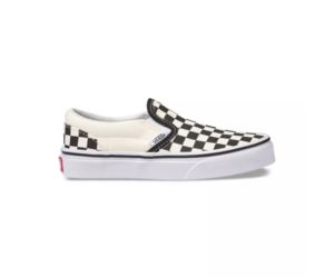 Vans Kids Checkerboard Classic Slip on Black White Shop Now The Choice Shop