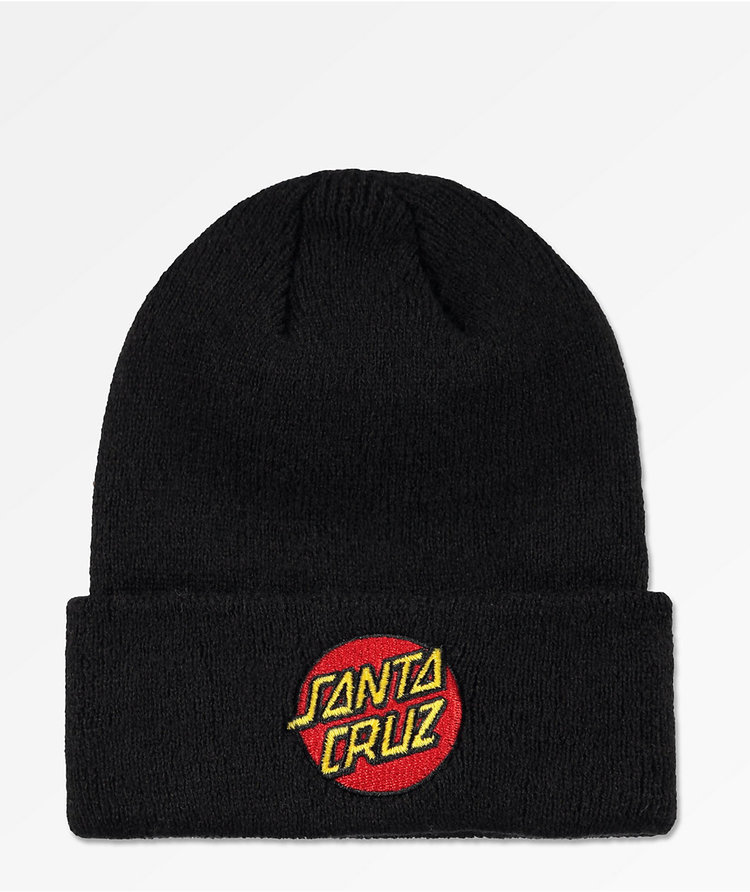 Santa Cruz Classic Dot Beanie | Black