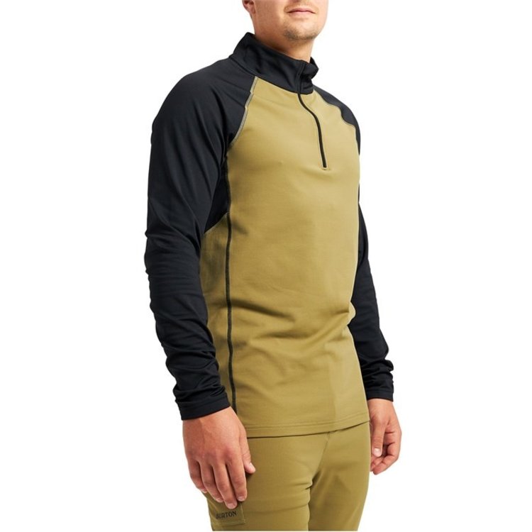 Burton Men's Heavyweight X Base Layer Quarter-Zip | Martini Olive / True Black
