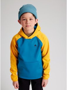 Burton Kids' Crown Weatherproof Pullover Fleece | Celestial Blue and Cadmium Yellow