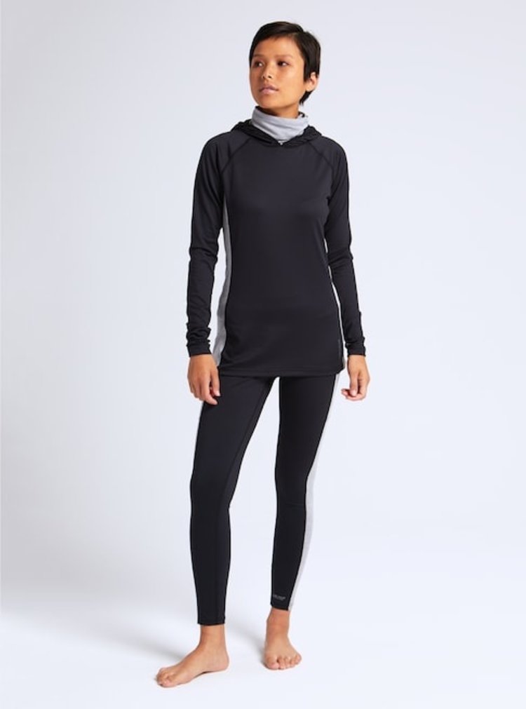 Burton Women's Midweight X Base Layer Pants | True Black / Gray Heather