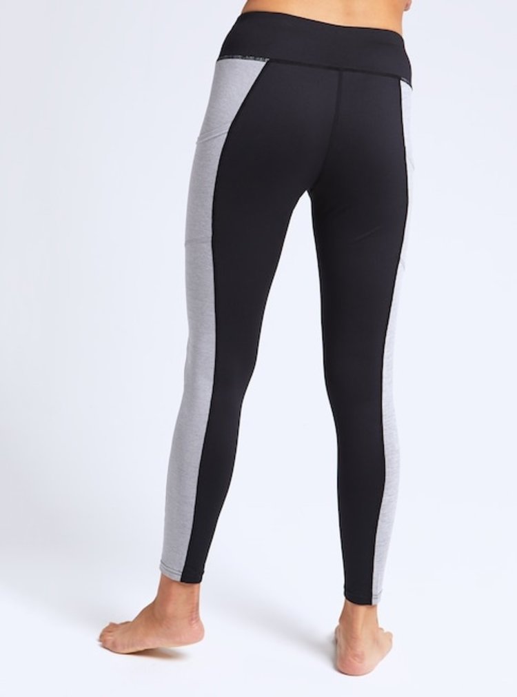 Burton Women's Midweight X Base Layer Pants | True Black / Gray Heather