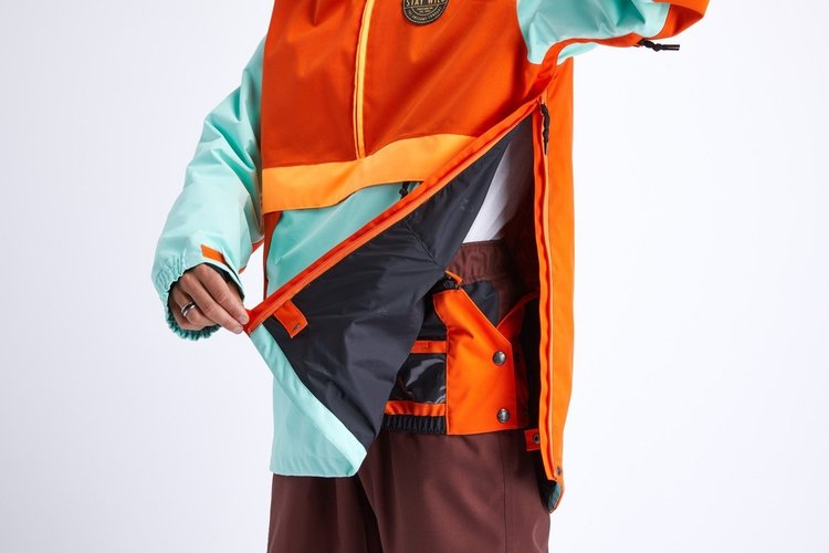 Airblaster Airblaster Trenchover Jacket | Black Hot Green