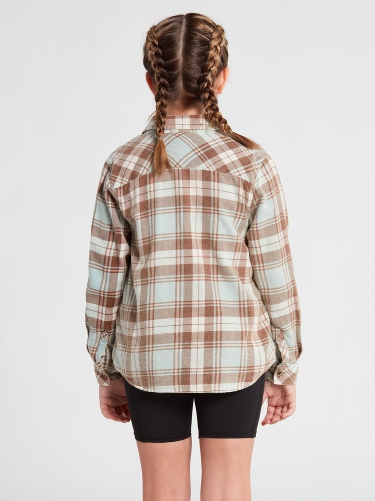 Volcom Volcom Youth Getting Rad Plaid Flannel Shirt | Blue Fog