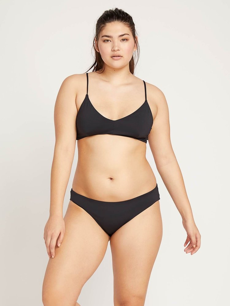 Volcom Simply Seamless V Neck Bikini Top | Black