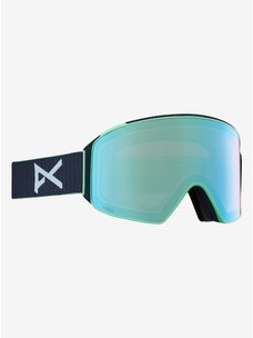 Anon M4 Cylindrical Goggles + Bonus Lens + MFI Face Mask | Navy / Perceive Variable Blue