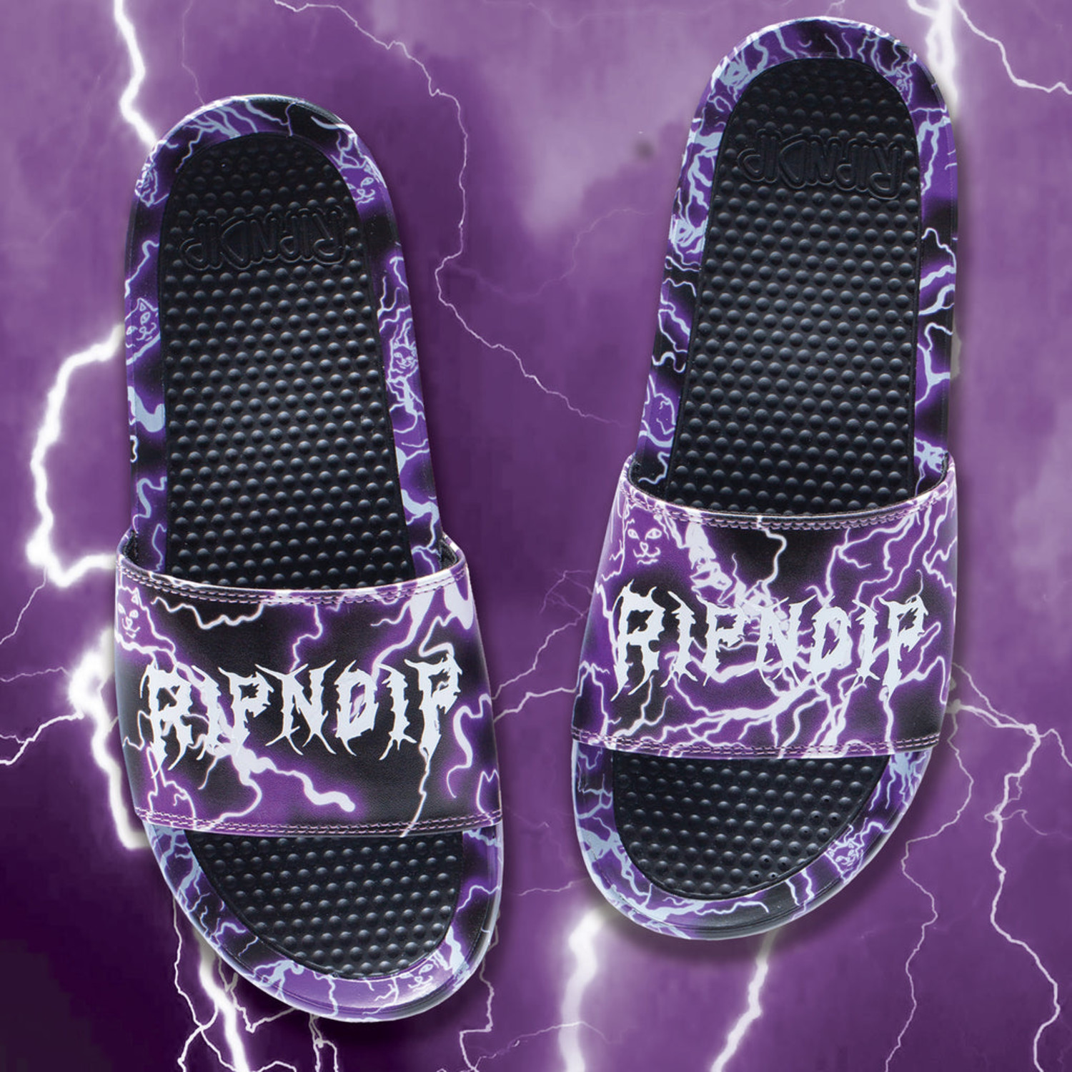 Ripndip Nikola Slides | Purple/Black - Shop Now - The Choice 