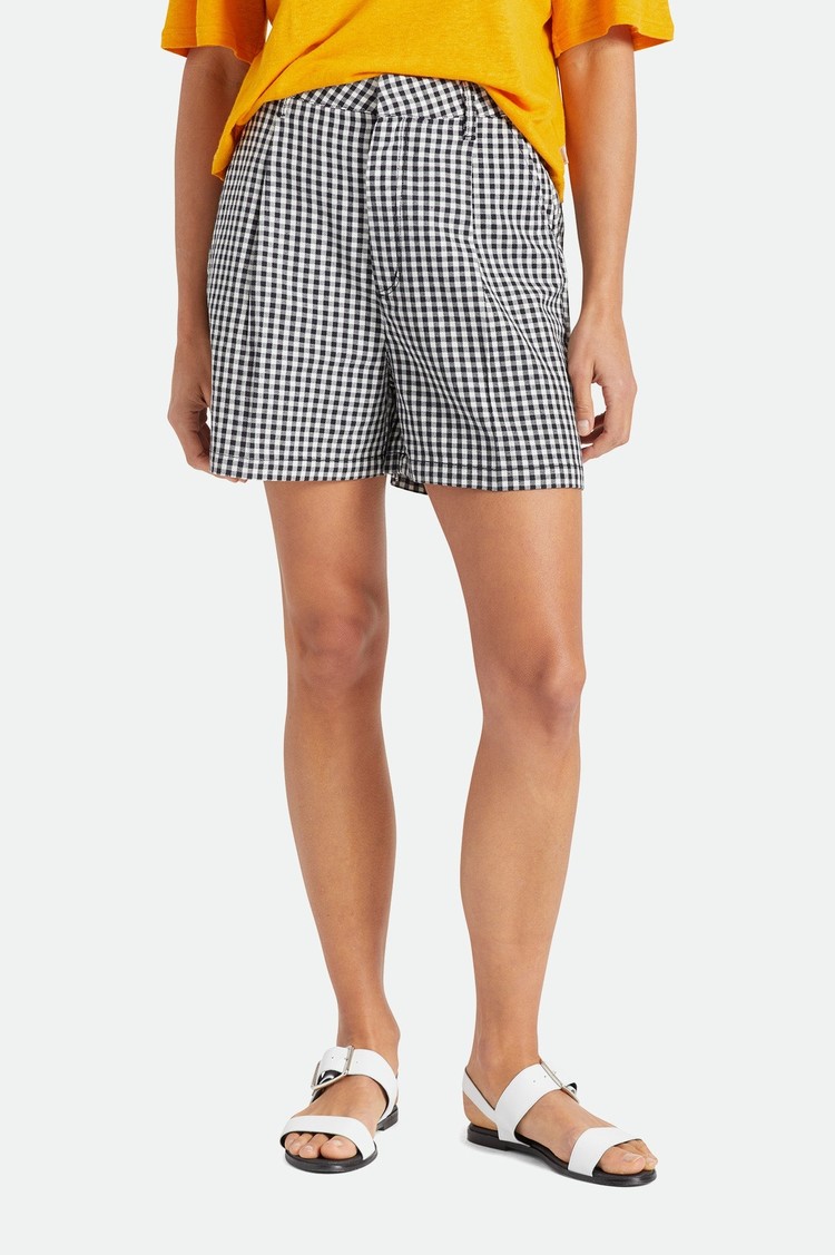 Brixton Brixton Victory Trouser Short | Black Gingham
