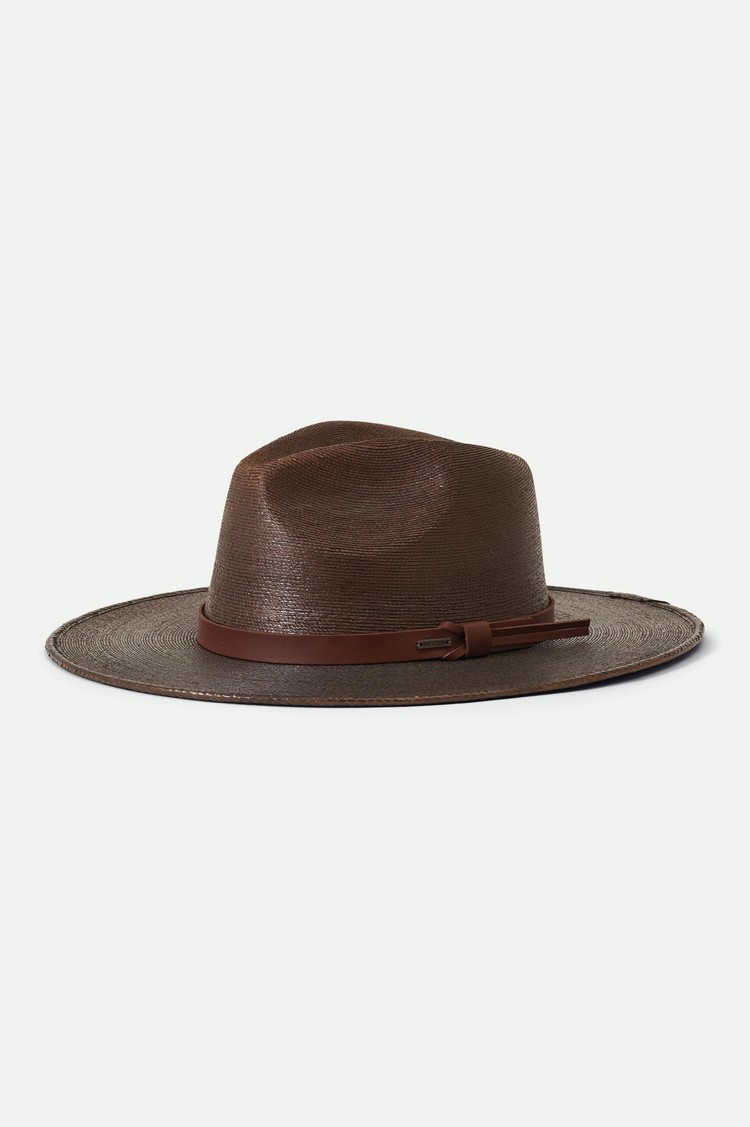 Brixton Field Proper Straw Hat | Deep Brown
