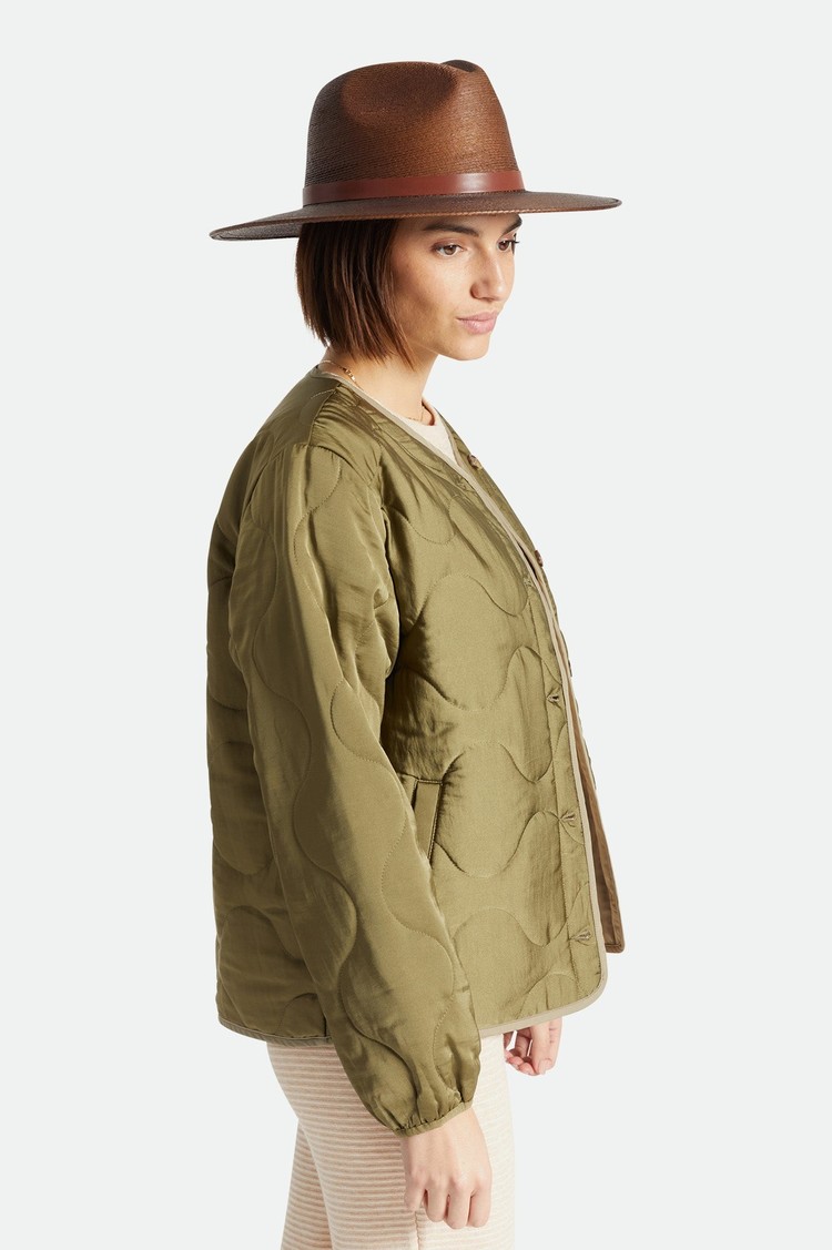 Brixton Brixton Field Proper Straw Hat | Deep Brown