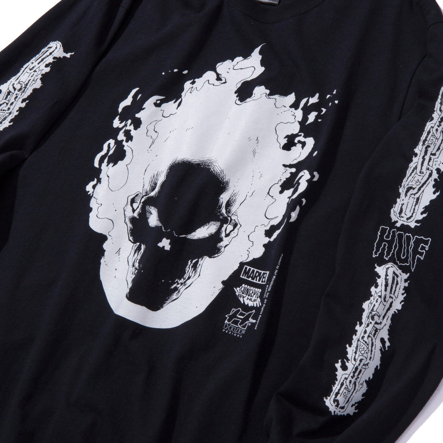 HUF MARVEL GHOST RIDER LS TEE BLK - The Choice Shop