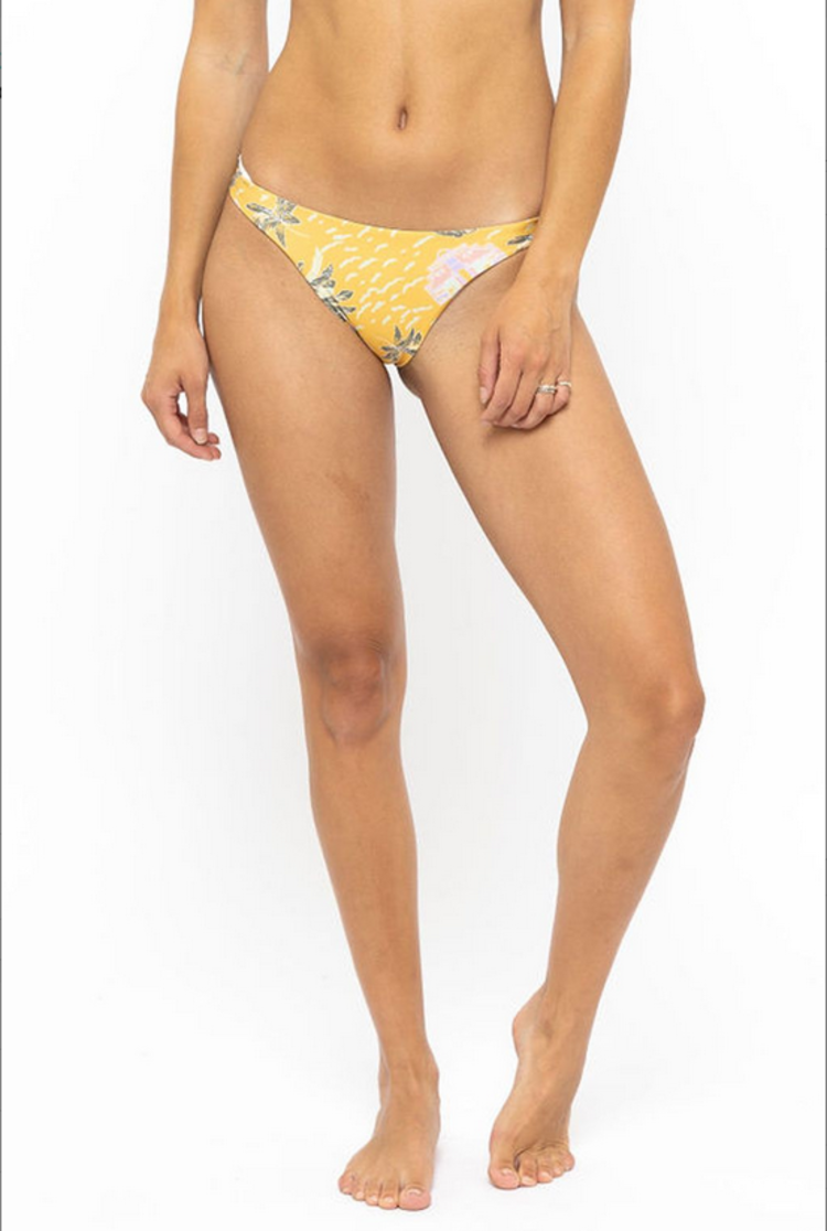 Rusty Rusty Honey Midi Bikini Bottom | Mustard Cancun