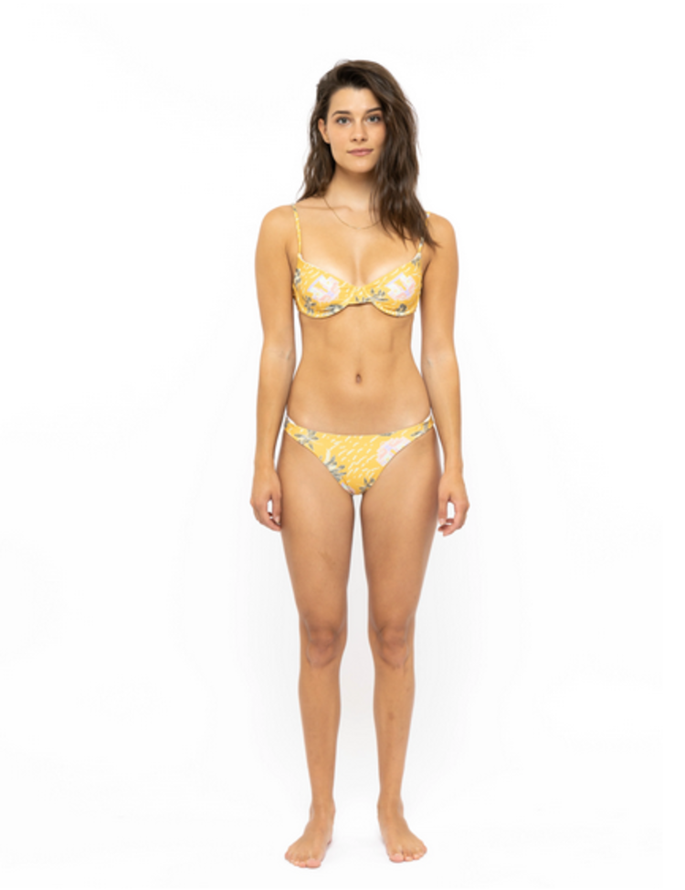 Rusty Honey Midi Bikini Bottom | Mustard Cancun