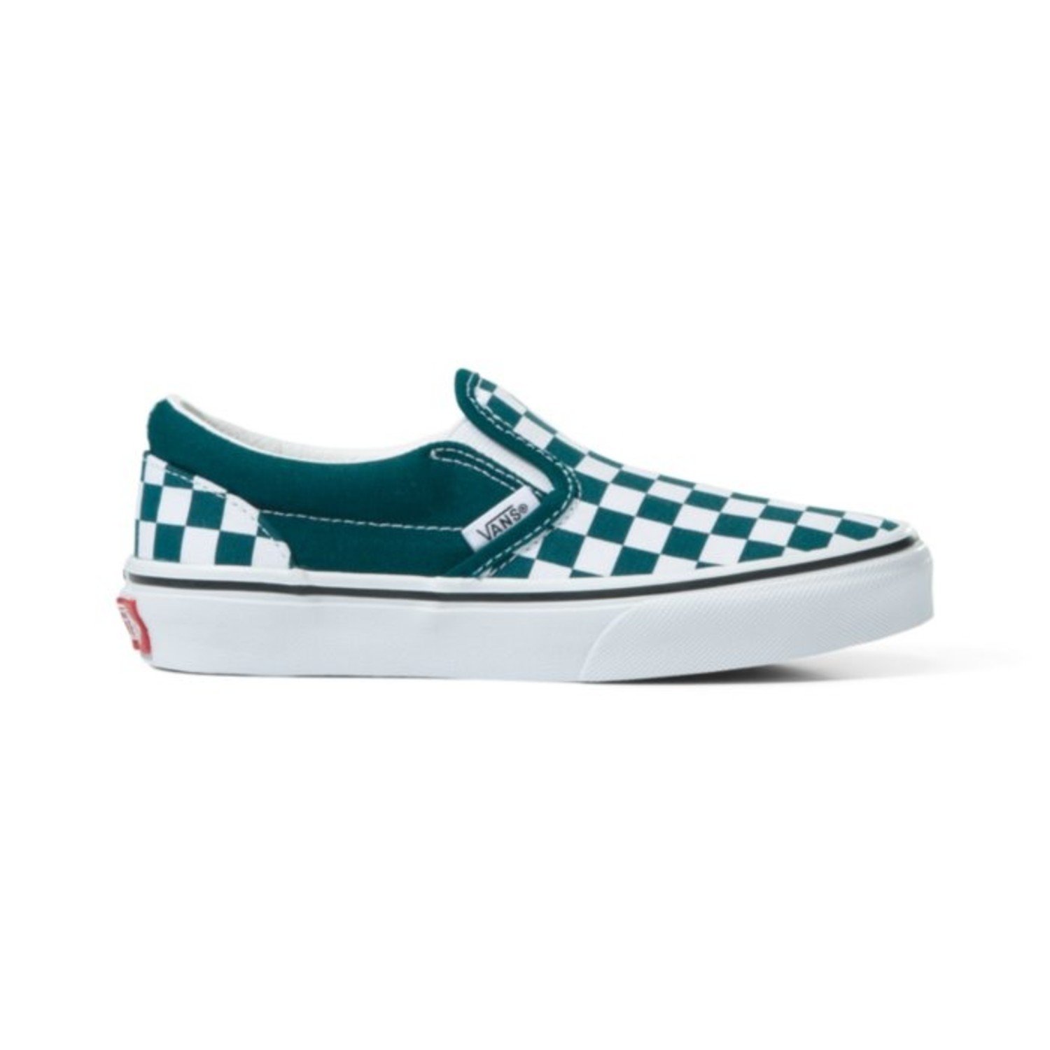 Vans Kids Classic Slip-On | Color Theory Checkerboard Deep Teal