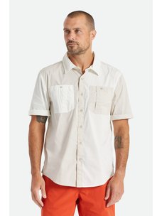 Brixton Charter X Woven Short Sleeve Shirt | Beige/Off White