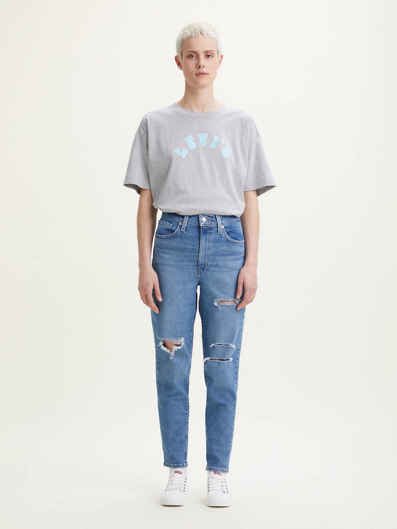 Vintage Highwaist Blue Jeans M, MAC Highwaisted Denim Mom Jeans, Comfy Fit  Stretch Trousers 