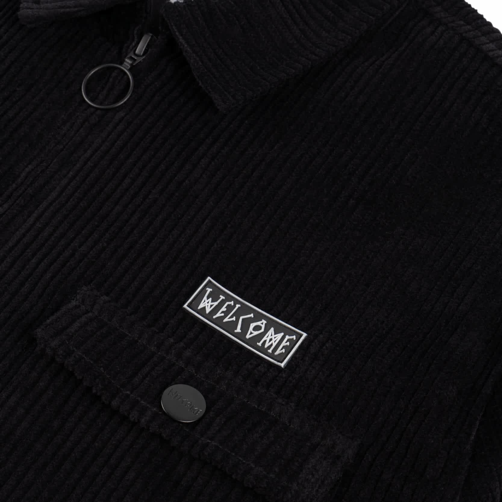 WELCOME HYDRA CORDUROY ZIP JKT BLACK The Choice Shop