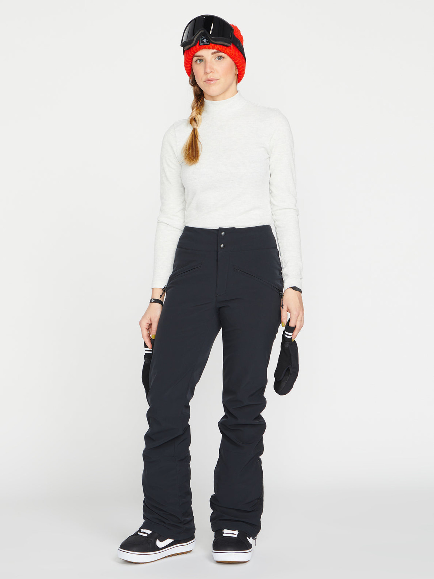 Volcom Women's Battle Stretch High Rise Pants | Black - Shop Now