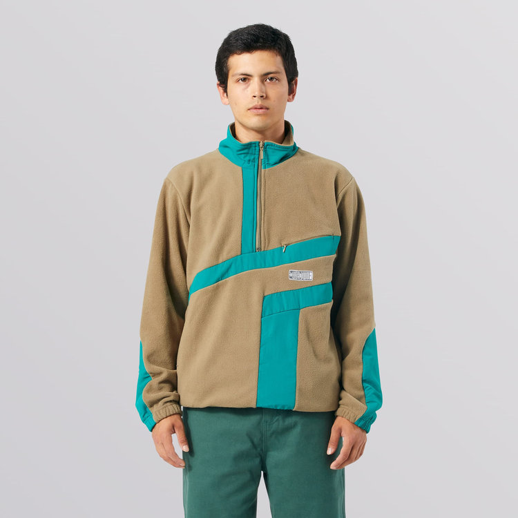 HUF HUF Range Quarter Zip Polar Fleece Jacket | Olive