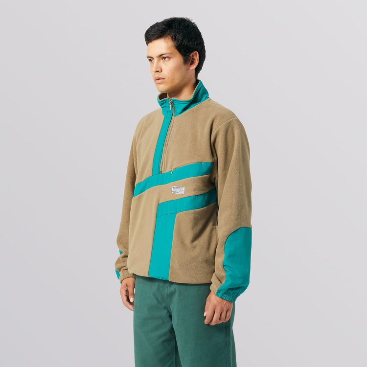 HUF HUF Range Quarter Zip Polar Fleece Jacket | Olive