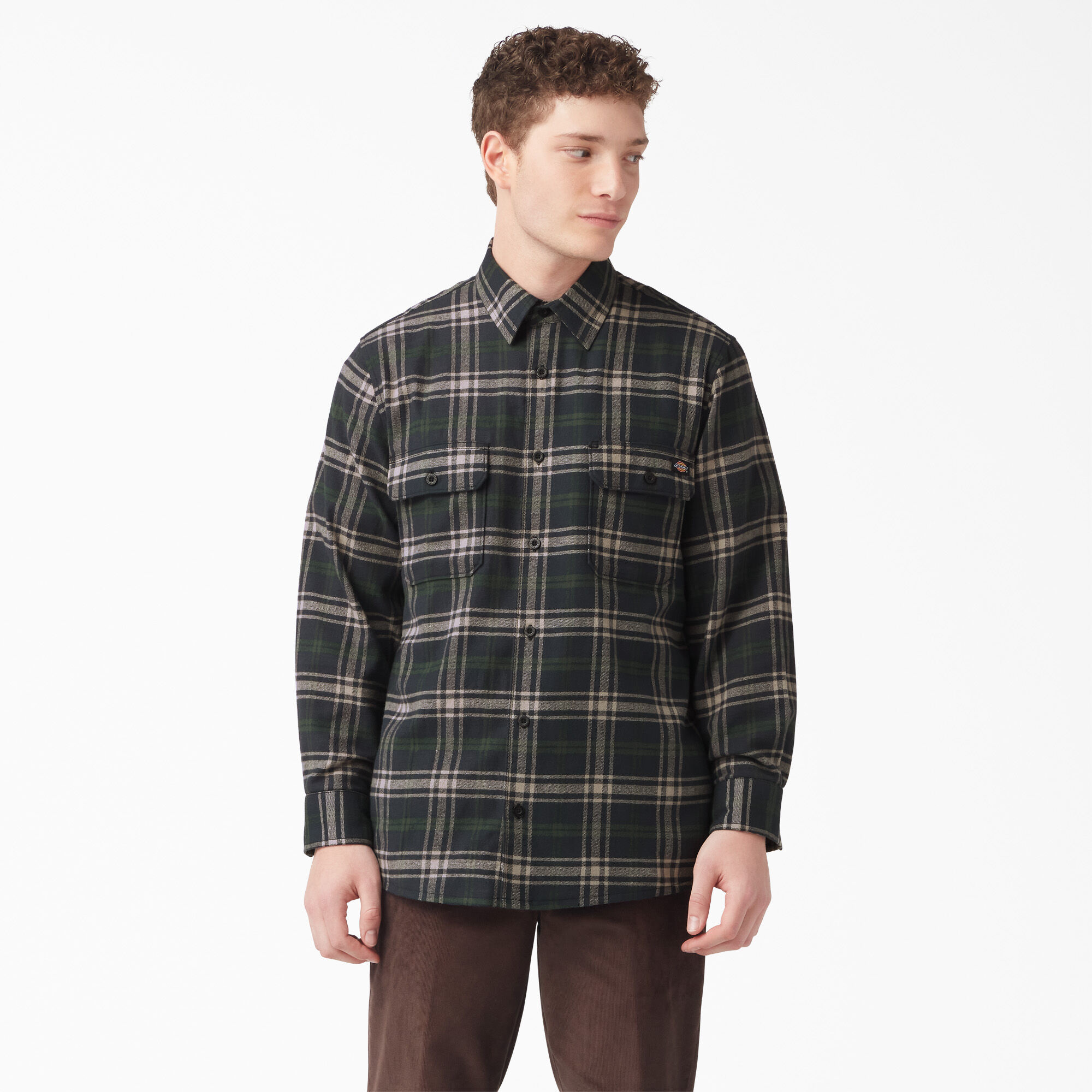 Flex Flannel L/S Shirt Black/Green Plaid(Npg)
