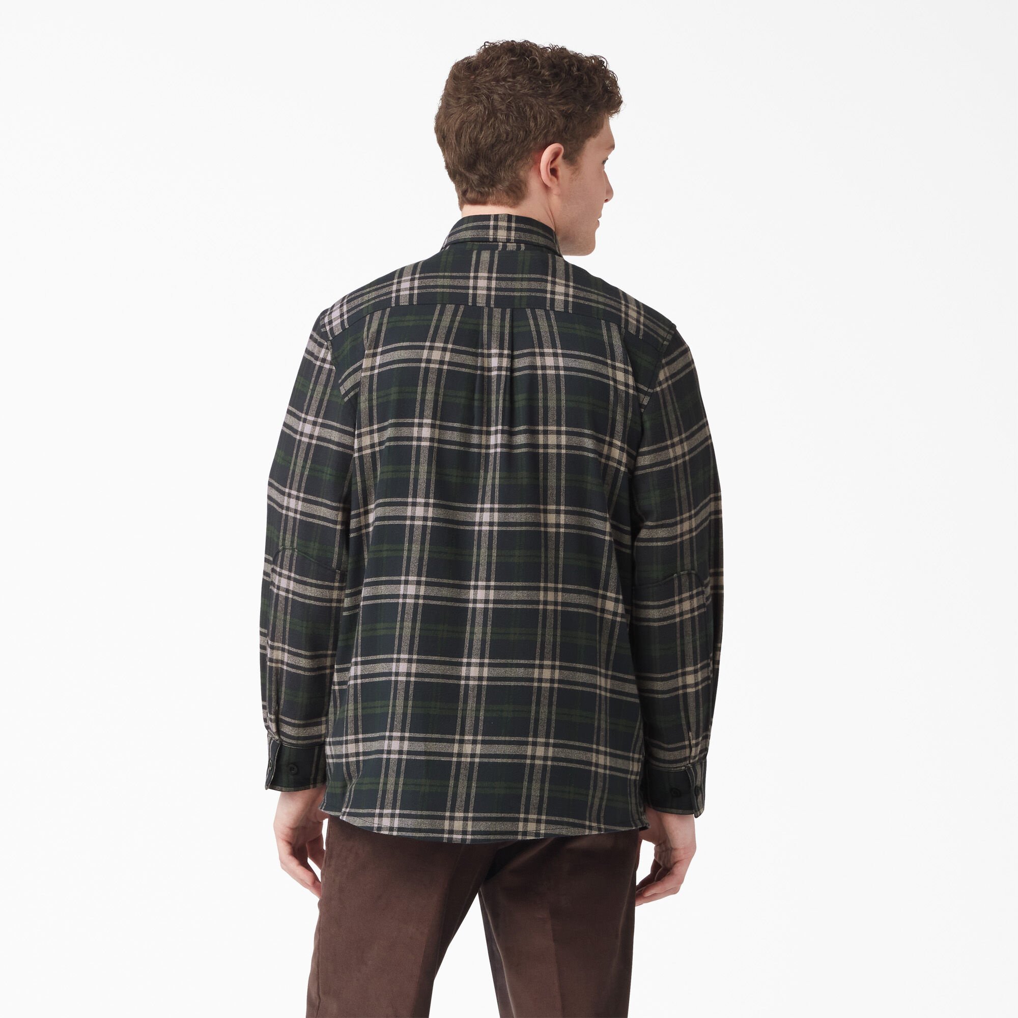 Dickies Flex Flannel L/S Shirt | Black/Green Plaid (NPG)