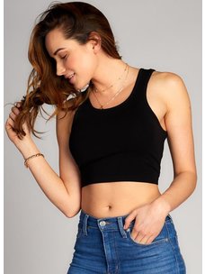 C'est Moi C'est Moi Bamboo Crop Tank | Black |  One Size