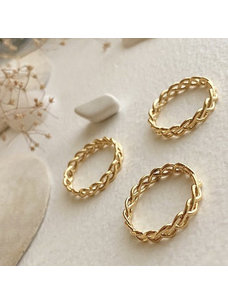 Pika & Bear Shelia Braided Ring | Gold