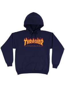 Thrasher Thrasher Flame Logo Pullover Hoodie Jacket | Navy