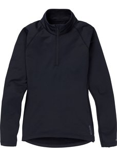 Burton Women's Heavyweight X Base Layer Quarter-Zip Top | True Black