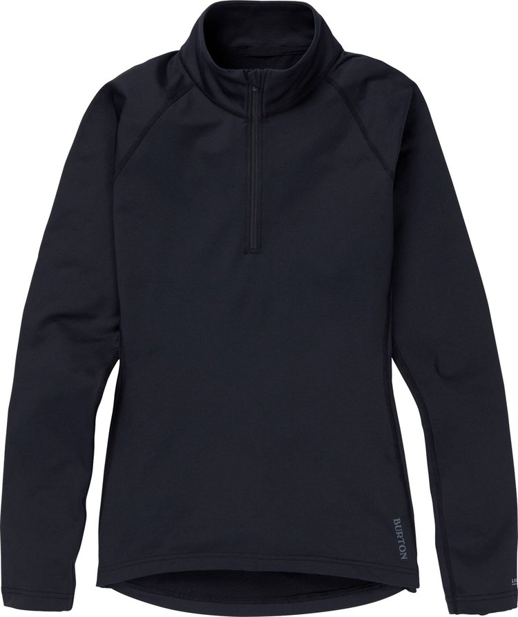 Burton Women's Heavyweight X Base Layer Quarter-Zip Top | True Black