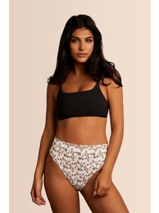 June Swimwear Frankie Top | Black Cat