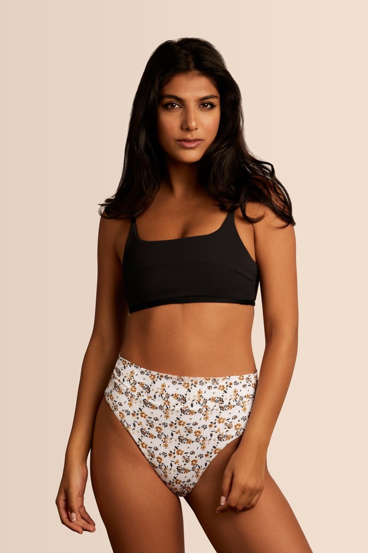 June Swimwear Frankie Top | Black Cat
