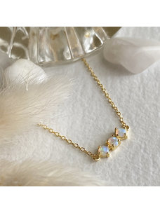 Pika & Bear Pika & Bear Three Sisters Triple Opal Pendant | Gold