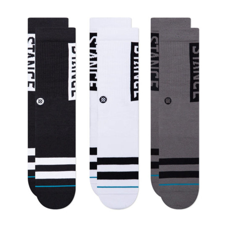 Stance Stance The OG Crew Socks 3 Pack | Black/White