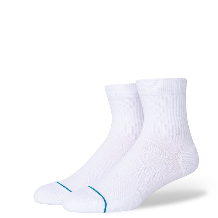 Stance Icon Quarter Socks | White