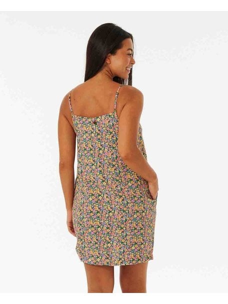 Emreco Floral Print Shirred Wrap Tea Dress - Black - 7554056 - TJC