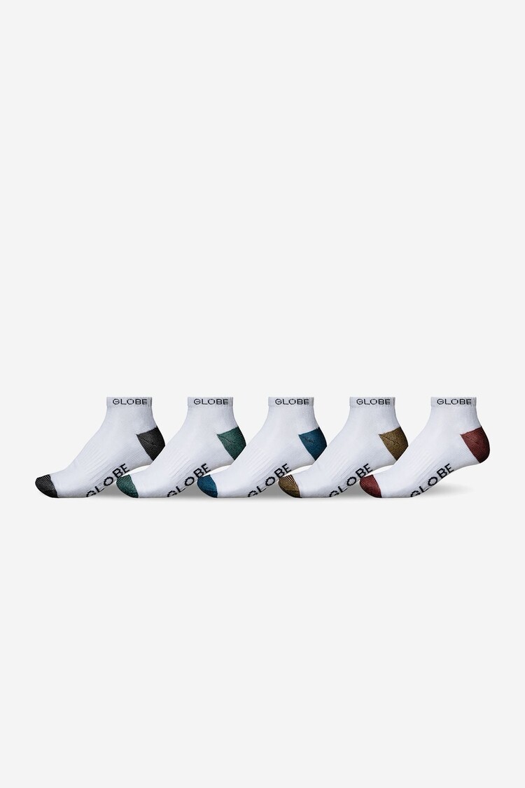 Globe Globe Ingles Ankle Sock 5 Pack | White/Assorted