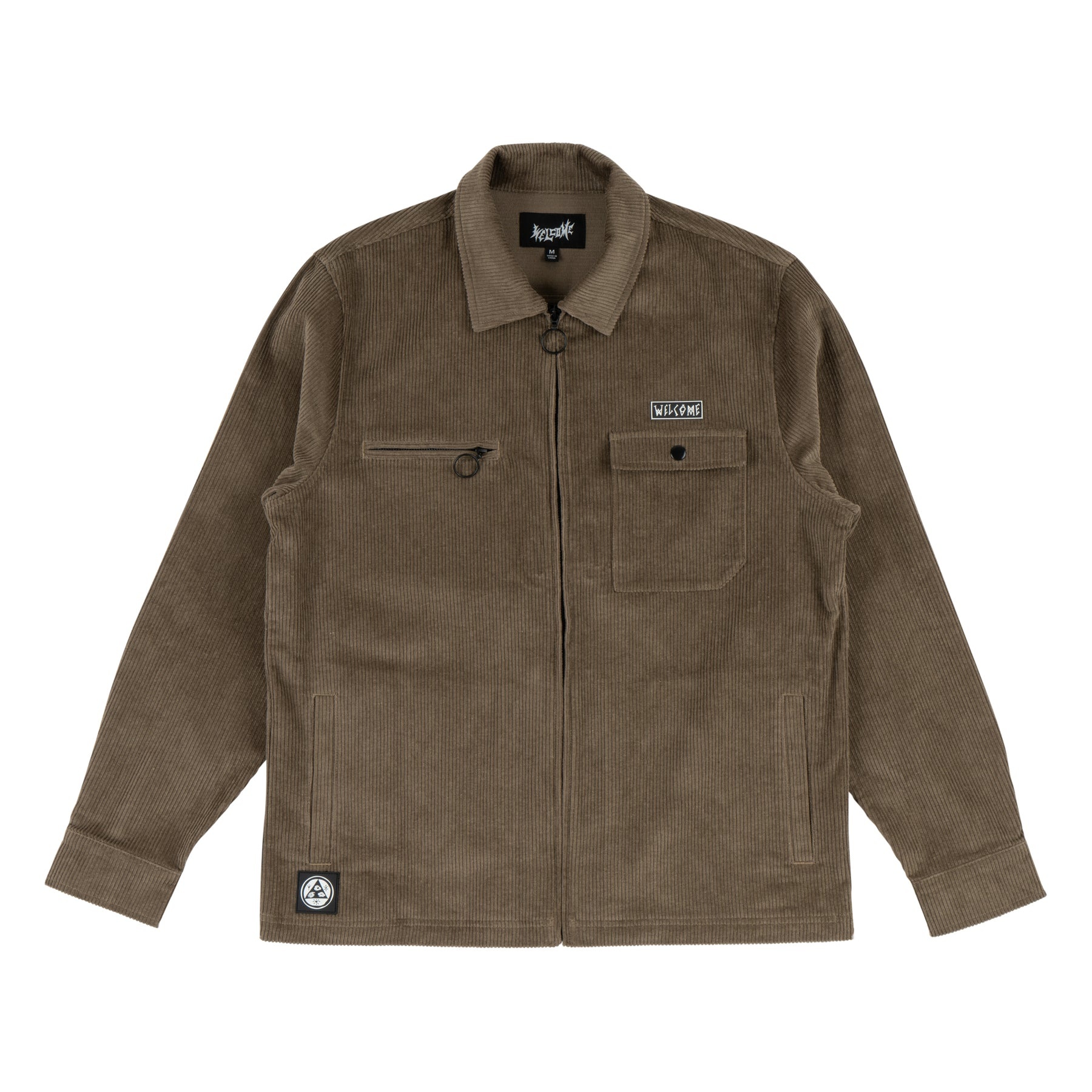 WELCOME HYDRA COURDUROY ZIP JACKET STONE The Choice Shop
